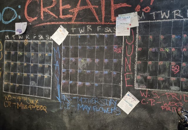 planning ahead on my chalk wall